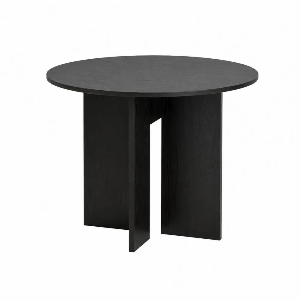 Okrągły stół czarny MDF 90 cm