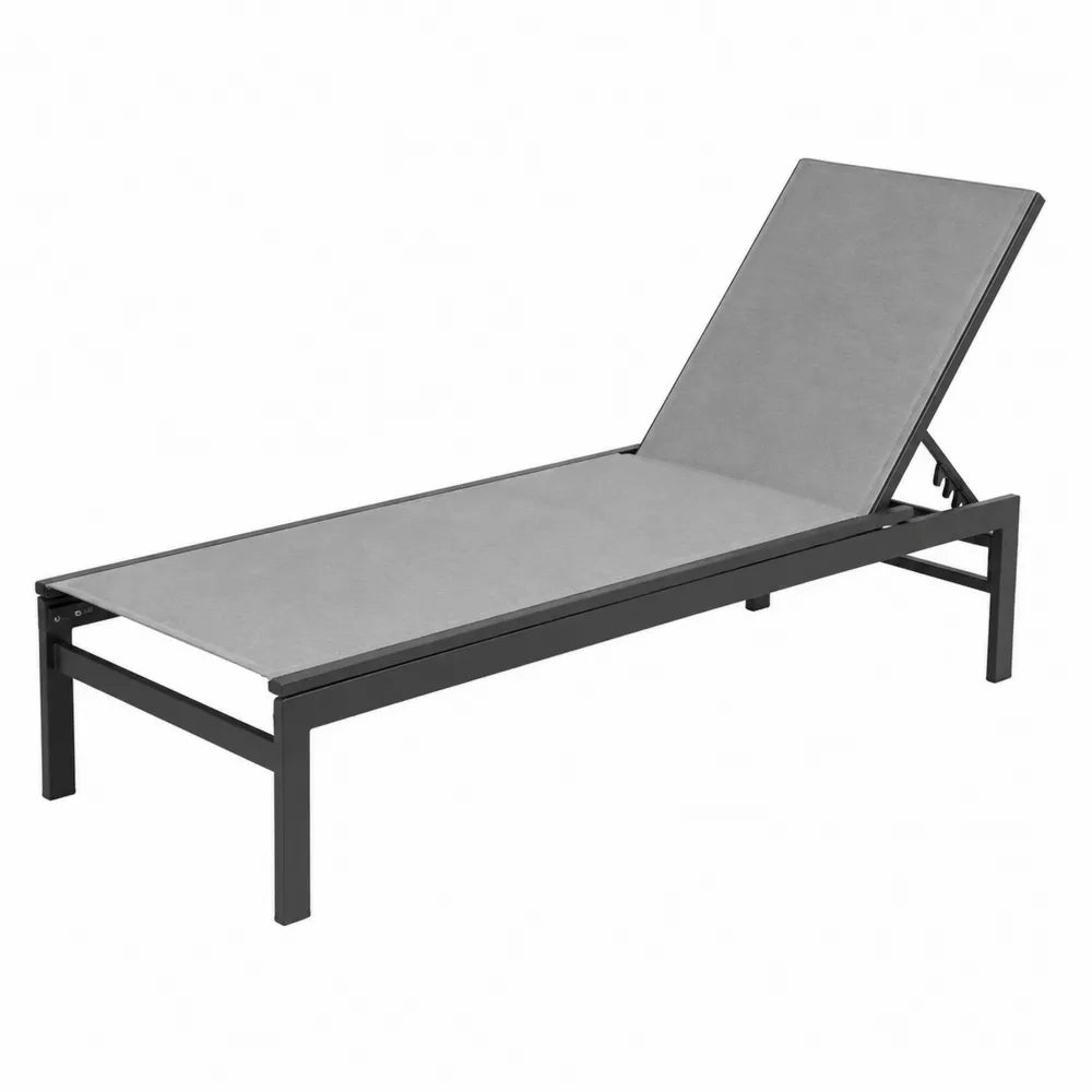 Leżak ogrodowy aluminiowy z tekstyliną 200x65x35 cm