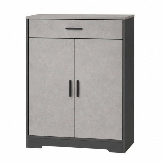 Szafka na buty MDF Szara/Czarna 80x100x30 cm