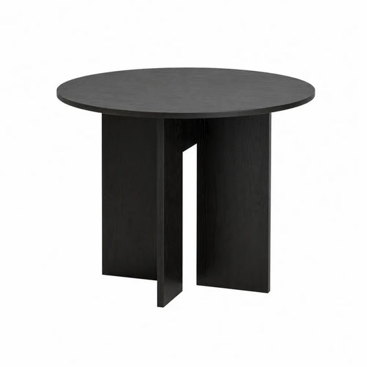 Okrągły stół czarny MDF 90 cm