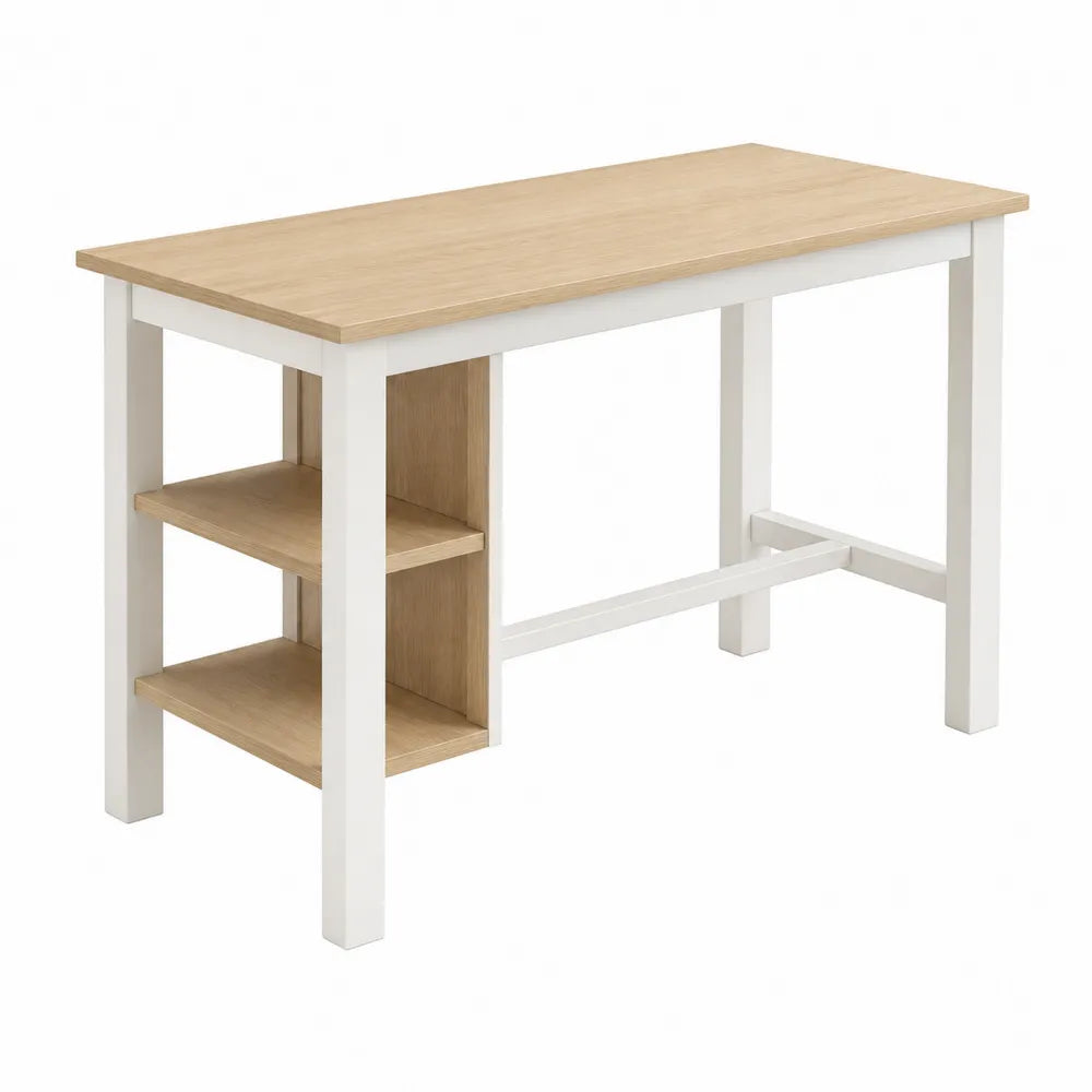 Stół prostokątny z blatem z drewna dębowego i ramą z lakierowanego MDF 120 cm